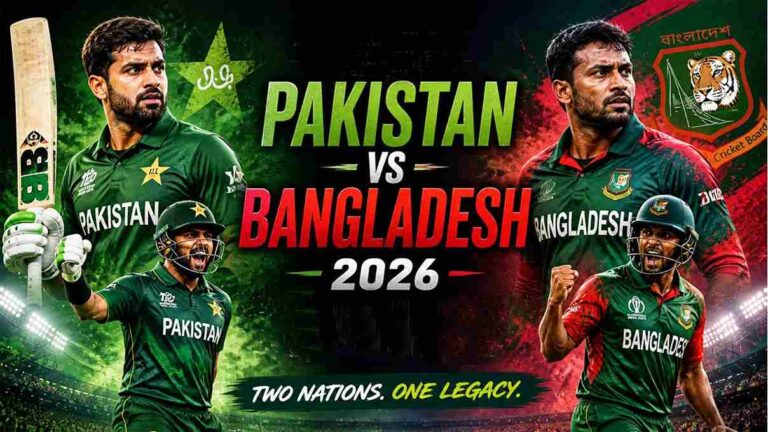 Pakistan vs Bangladesh 2026 Live Streaming, Schedule, Squad